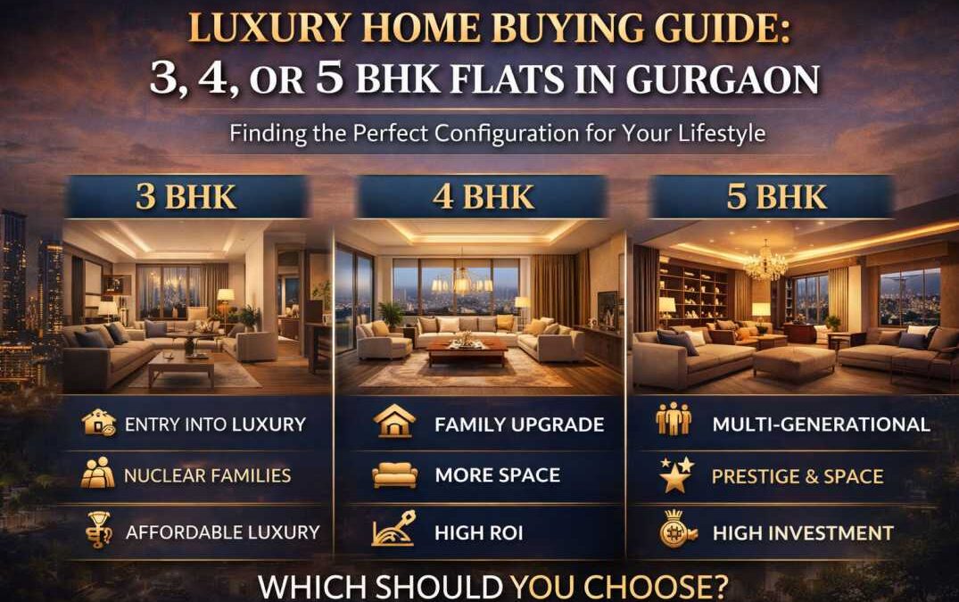 Luxury Home Buying Guide: Choosing Between 3, 4, and 5 BHK Flats in Gurgaon
